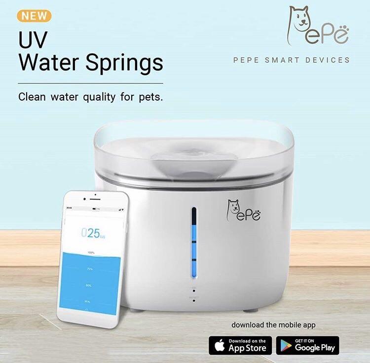 Pepe Uv Springs Water Drinking Fountain For Pets Pet Supplies