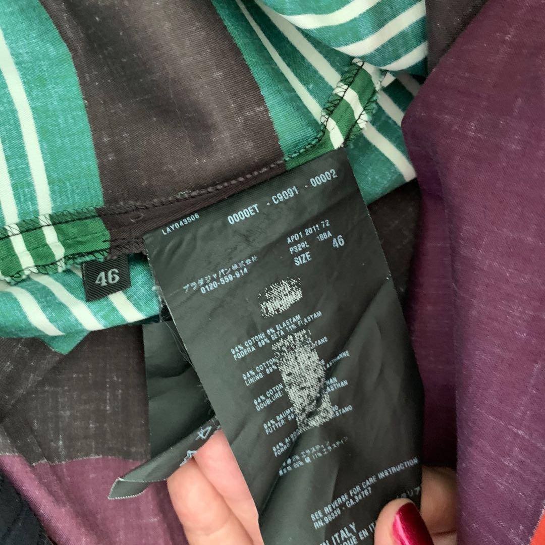 Prada dress striped italian size 46/eu size 42, Women's Fashion, Muslimah  Fashion, Dresses on Carousell