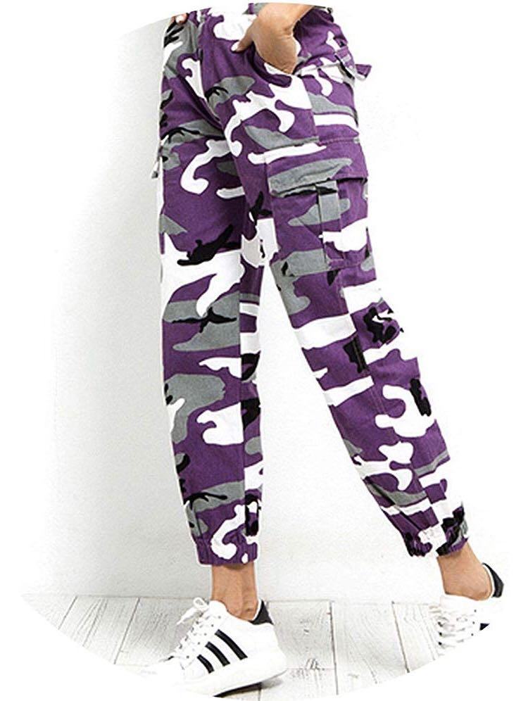 purple cargo pants, Women's Fashion, Bottoms, Jeans & Leggings on Carousell