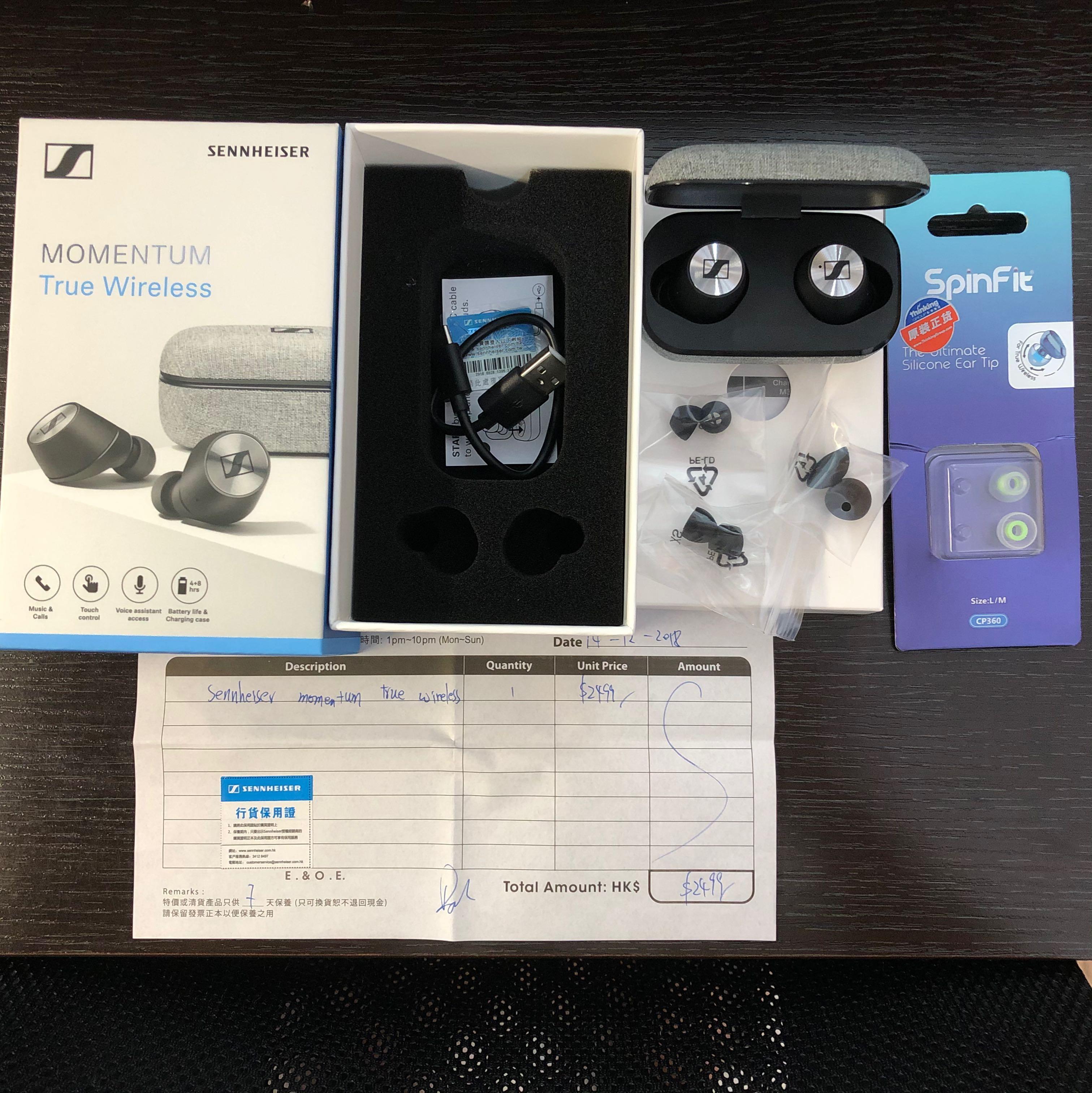 Sennheiser momentum true wireless spinfit sale