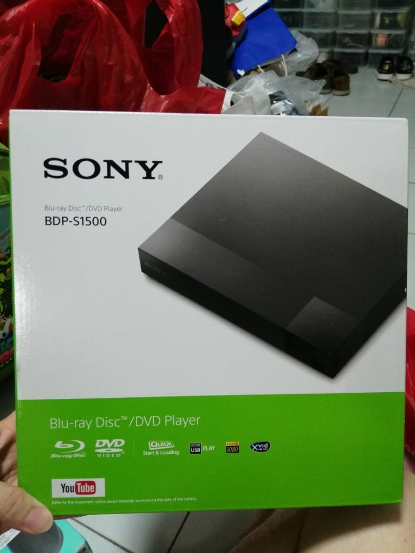 Sony BluRay Disc/DVD Player BDPS1500, TV & Home Appliances, TV