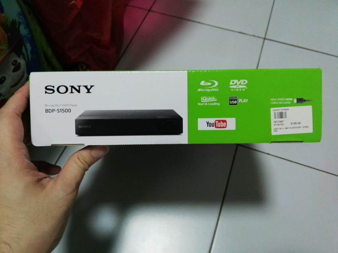 Sony BluRay Disc/DVD Player BDPS1500, TV & Home Appliances, TV