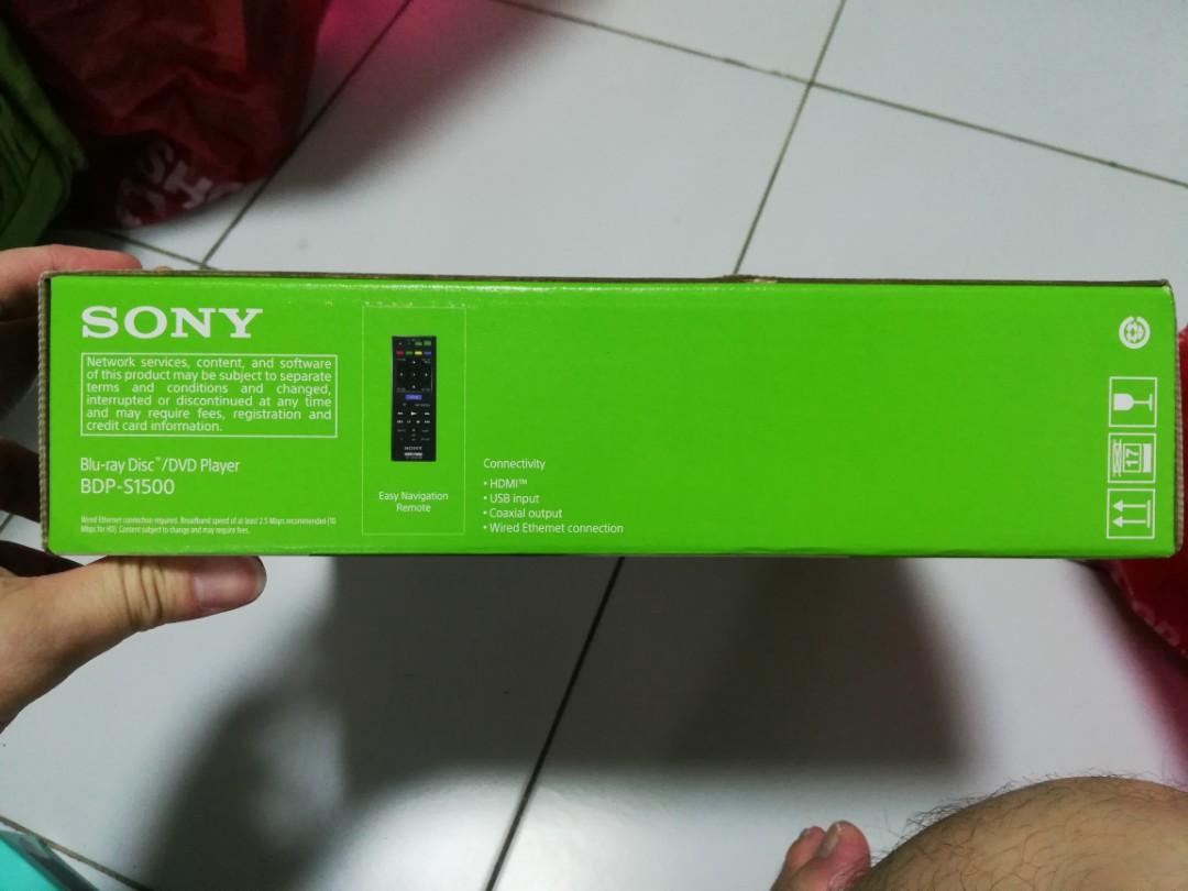 Sony BluRay Disc/DVD Player BDPS1500, TV & Home Appliances, TV
