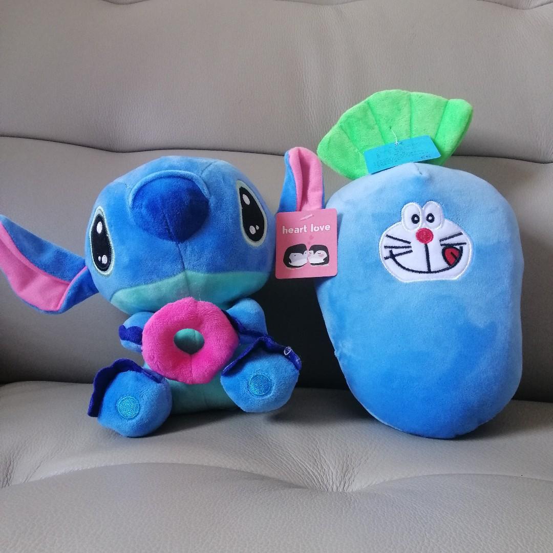 Get Wallpaper Stitch And Doraemon Plush Soft Toy Blue Colour Toys Games For iPhone