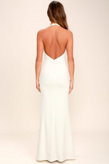 Love potion ivory lace halter maxi dress outlet