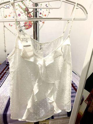 STRADIVARIUS WHITE TANKTOP NWT ORIGINAL STORE 100%