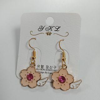 Sakura Wings Cherry Blossom earrings