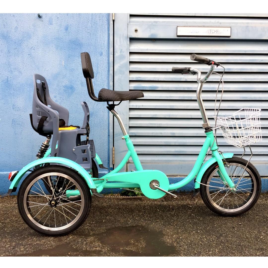 Tricycle with child seats on front sale