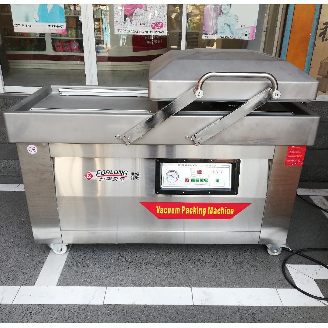 Double chamber vacuum sealing machine DZ500 (Category: Coffee Machines & Makers) located in Valenzuela. Submitted by eightlife_equipment (Listing ID 261777974, Image 1). Description: OTHER AVAILABLE PRODUCTS: • Other Vacuum Machines • Vacuum bags • Foot Sealer Series • Band Sealer • Induction Sealer Series • Coding and Labeling Machines • Air Compressor • Weighing Scale • Manual Forklift Pallet Stacker • Electric capping machine • Portable Bag cl