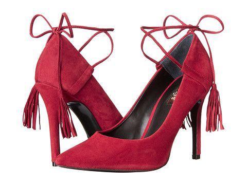 guess red shoes