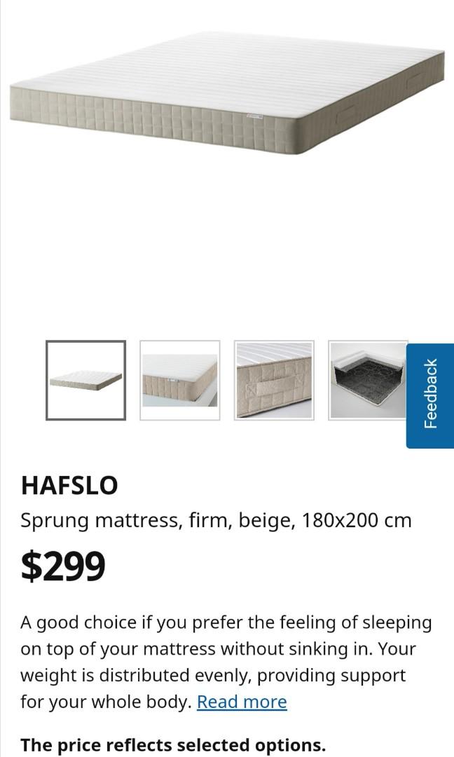 IKEA King Size Mattress, Furniture & Home Living, Furniture, Bed Frames