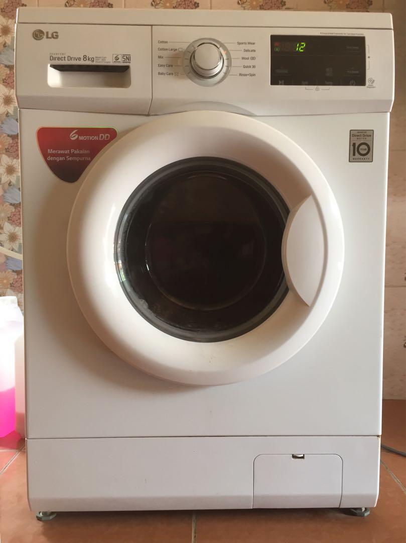 Lg Mesin Cuci Front Loading 8kg Fm1208n3w Elektronik Lainnya Di Carousell