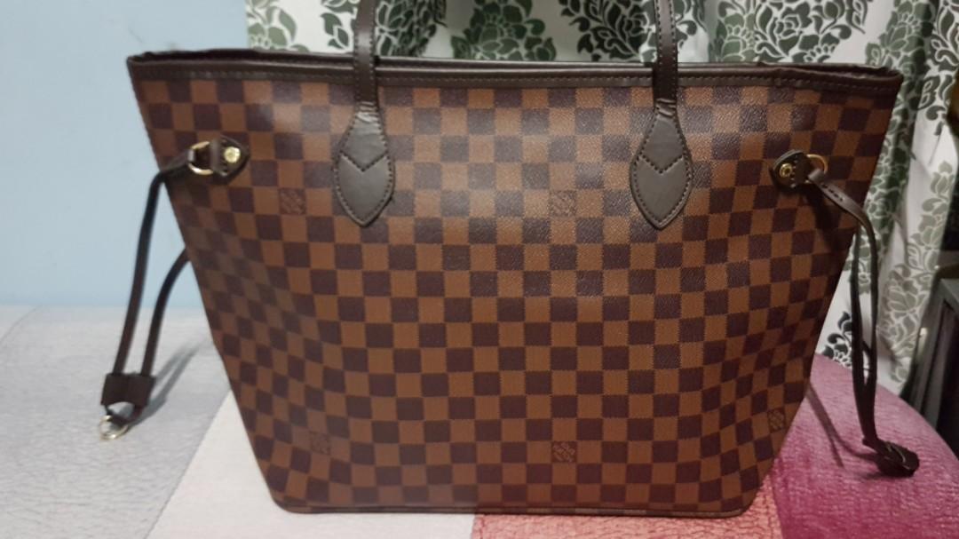 Lv Damier Neverfull ( with zipper closure), Luxury, Bags & Wallets