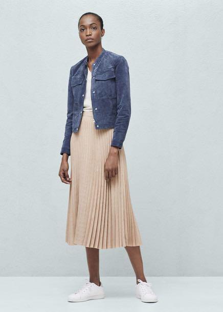 Zara blue suede jacket best sale