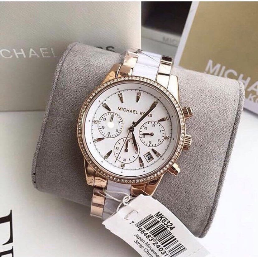 Michael Kors Chronograph White Dial 