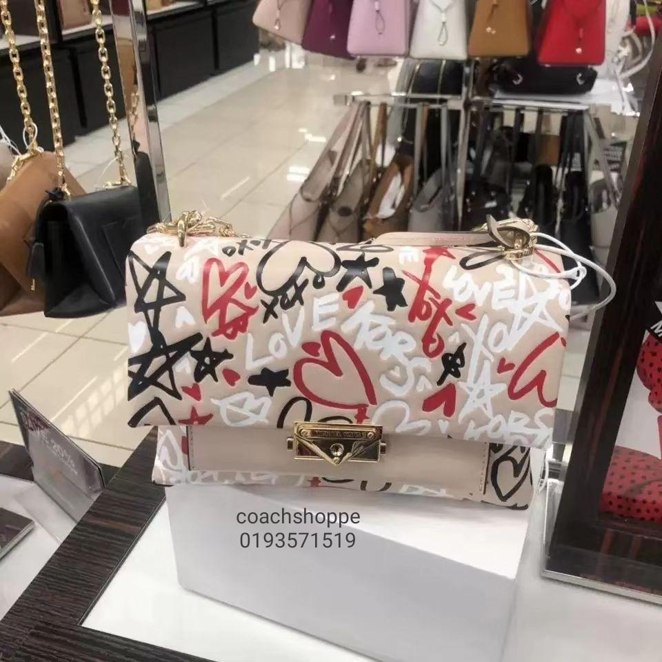 MK Cece Medium Qixi Graffiti Shoulder Bag