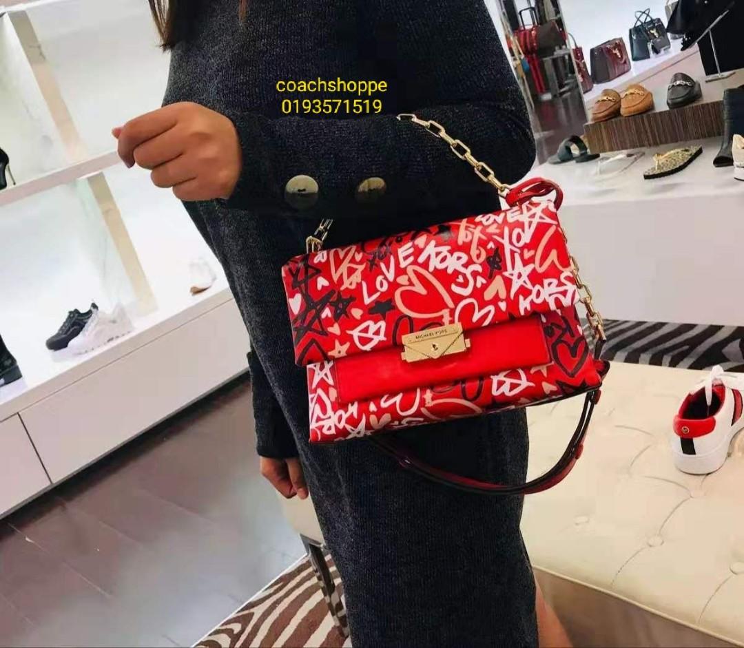 Michael kors cece medium qixi graffiti shoulder bag discount