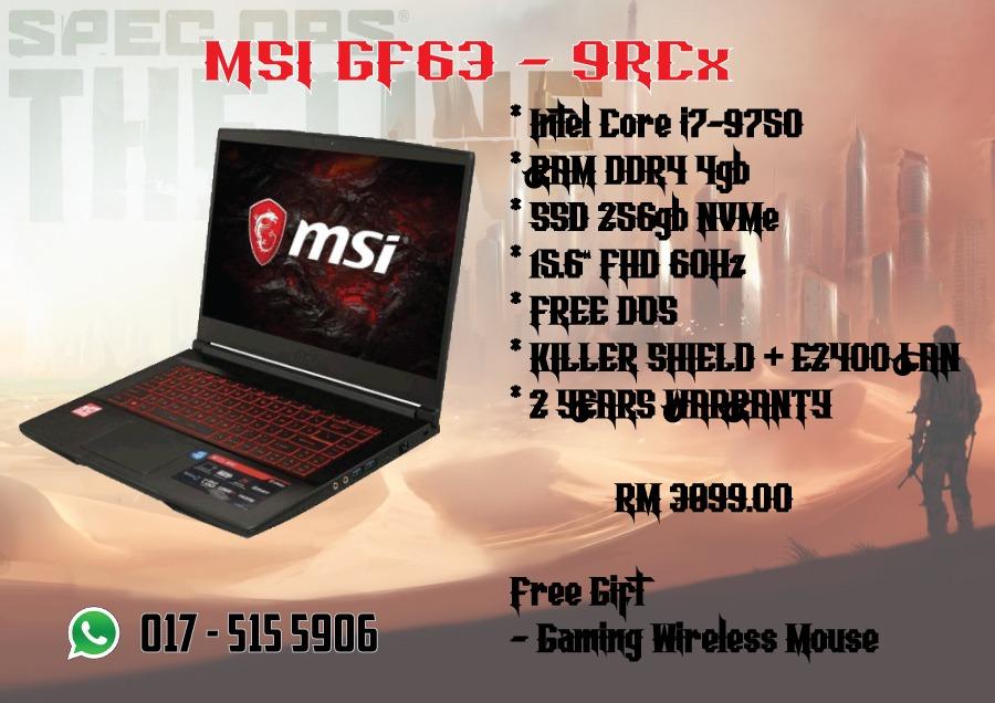 Msi Laptop Electronics Computers Laptops On Carousell