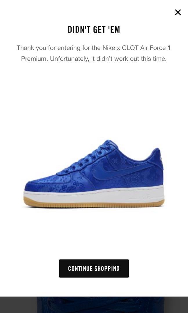 WTB Nike air force 1 clot game royal Men s Fashion Footwear Sneakers on Carousell