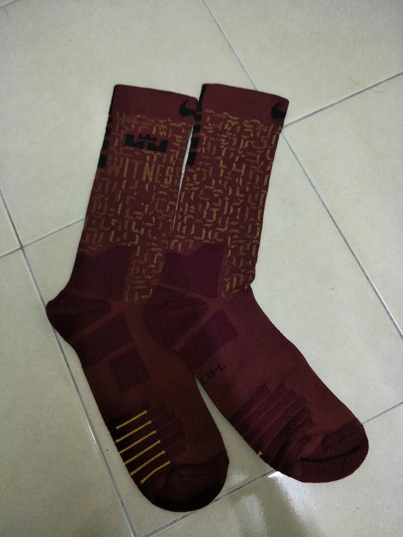 red lebron socks