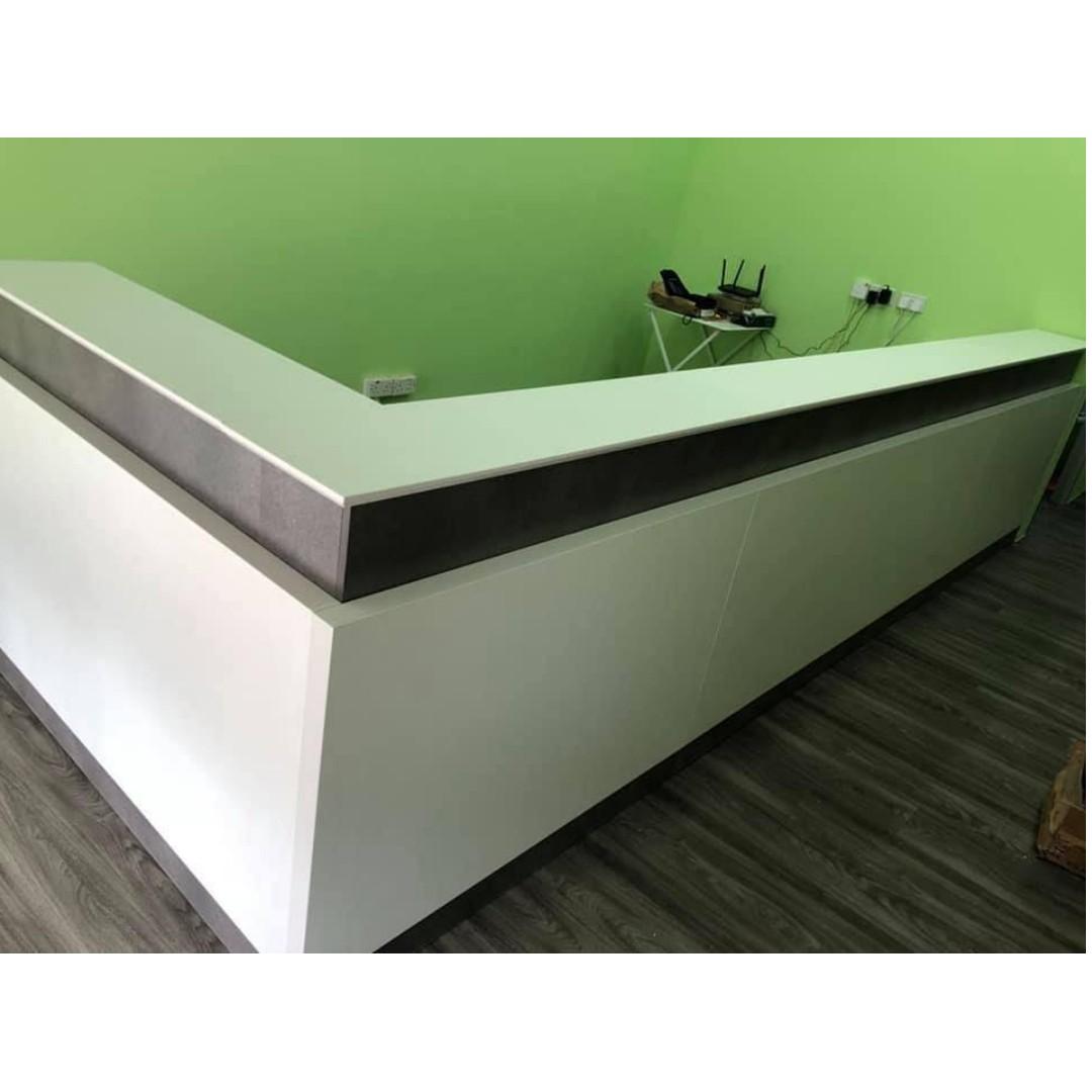 Reception counter Laminated Type (Customized), Furniture & Home Living ...