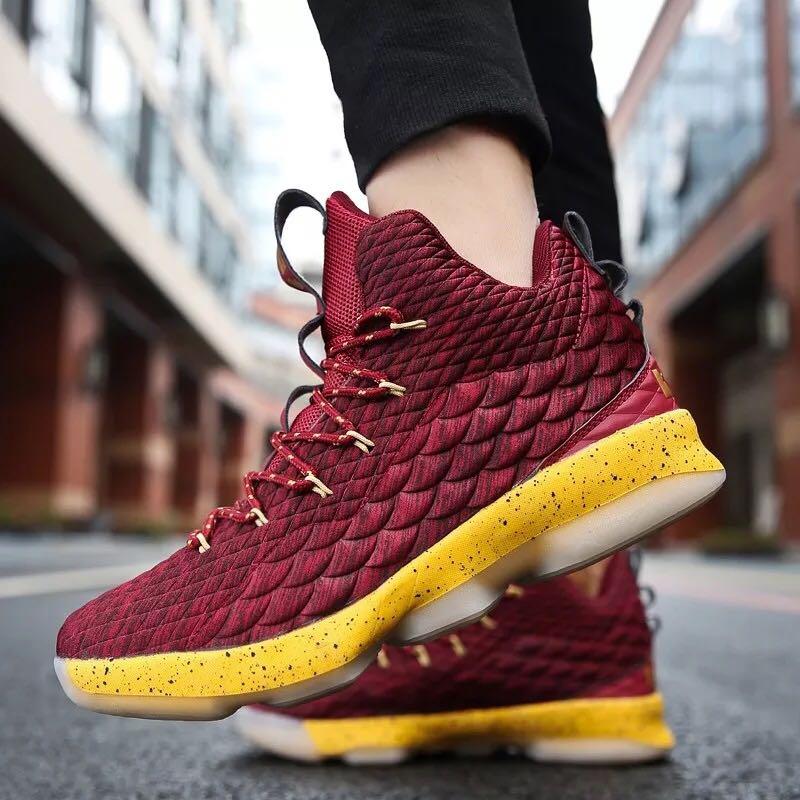 Red basketball shoes store