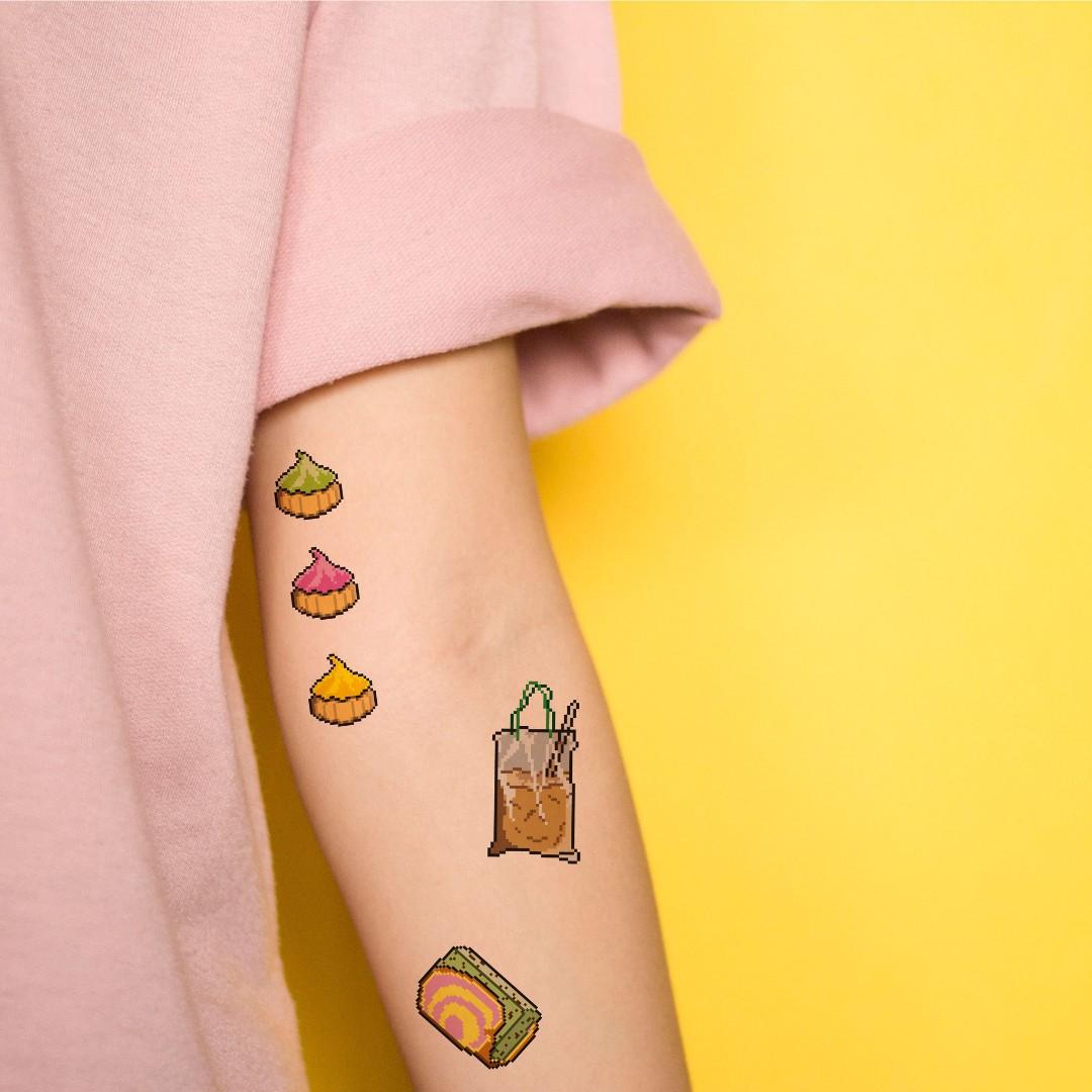 Set Of 6 Singapore Temporary Tattoos Food Tattoo Singapore