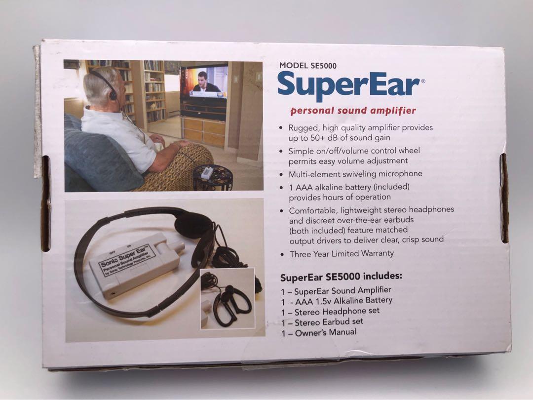 SuperEar Sonic Ear Personal Sound Amplifier Model SE5000, Audio, Other  Audio Equipment on Carousell