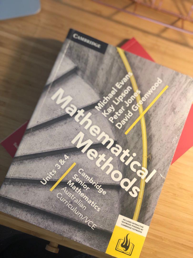 Vce units 3 4 maths methods textbook study guides textbooks on carousell