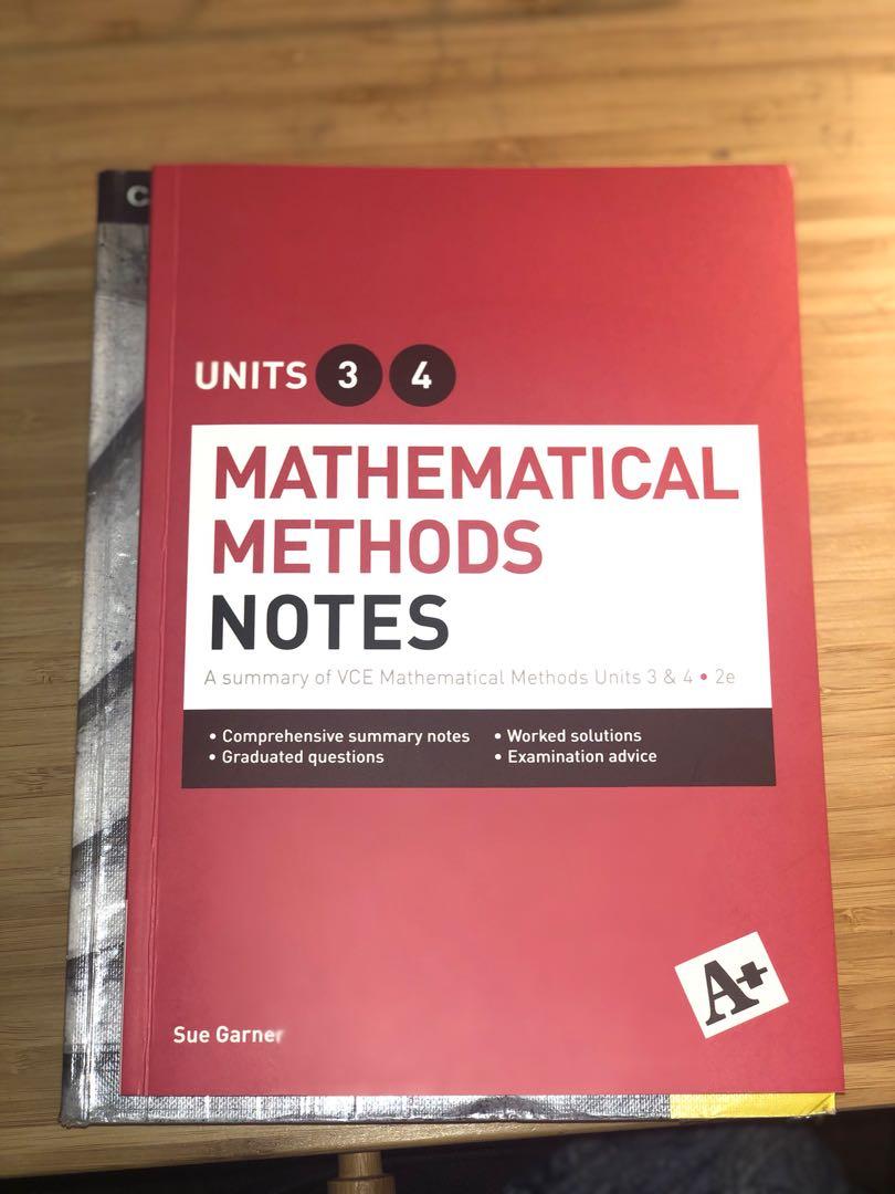 VCE Units 3&4 Maths Methods Textbook + Study Guides, Textbooks on Carousell