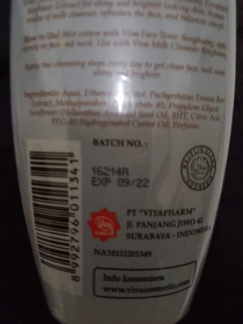 Viva Milk Cleanser , face tonic & marina natural rich moisturizingq