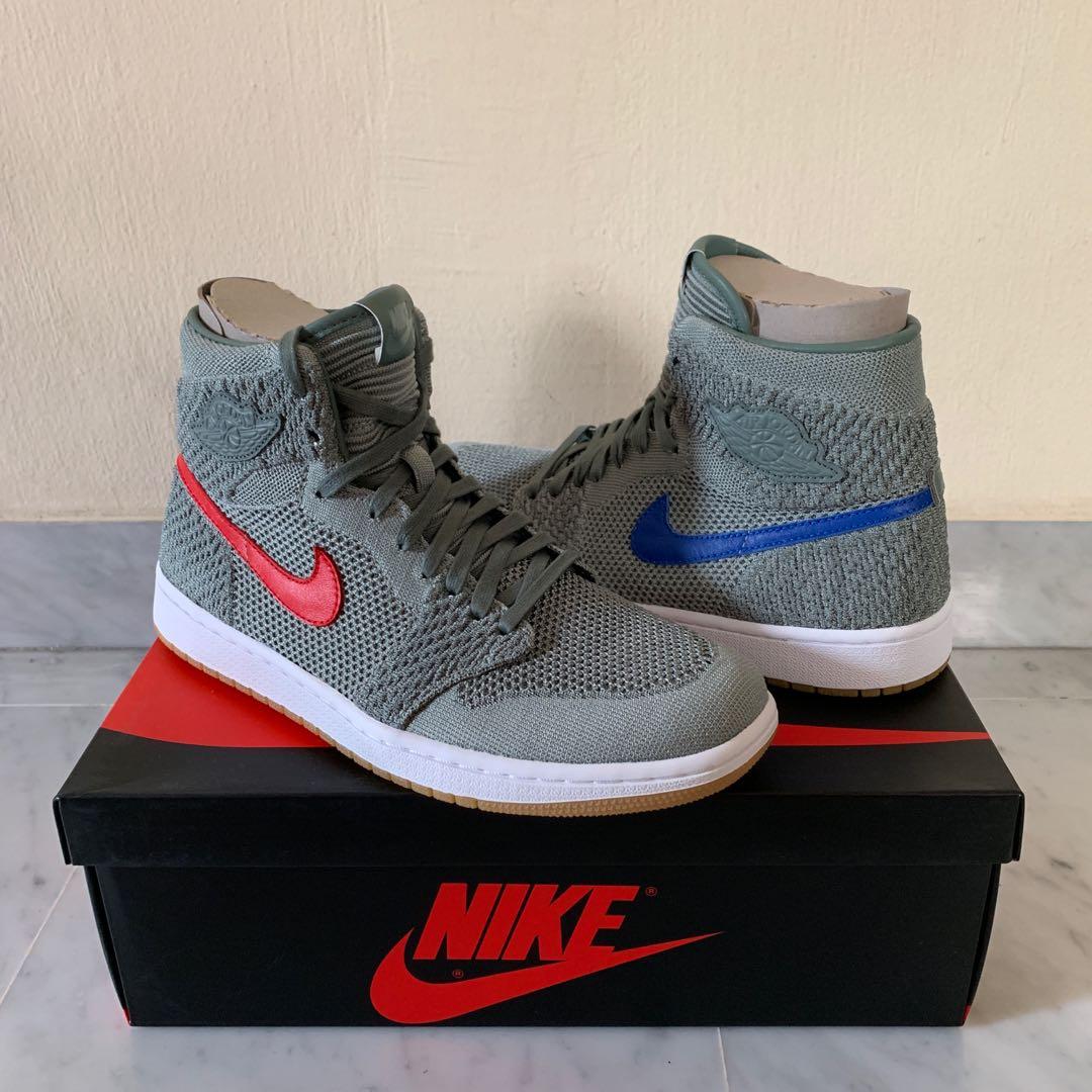 jordan 1 flyknit clay green