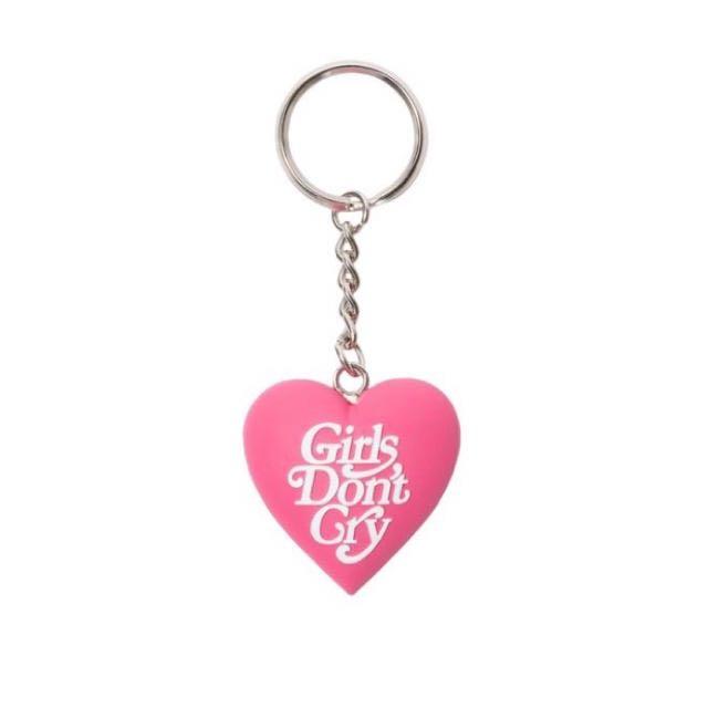 On hand now - Verdy girls don't cry key chain pink, Men's Fashion