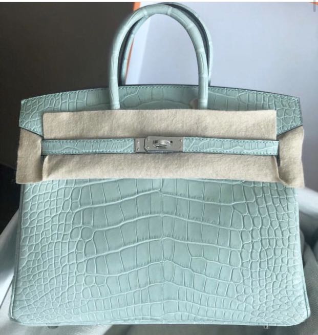 Hermes Birkin 25 in Vert de Eau: Alligator