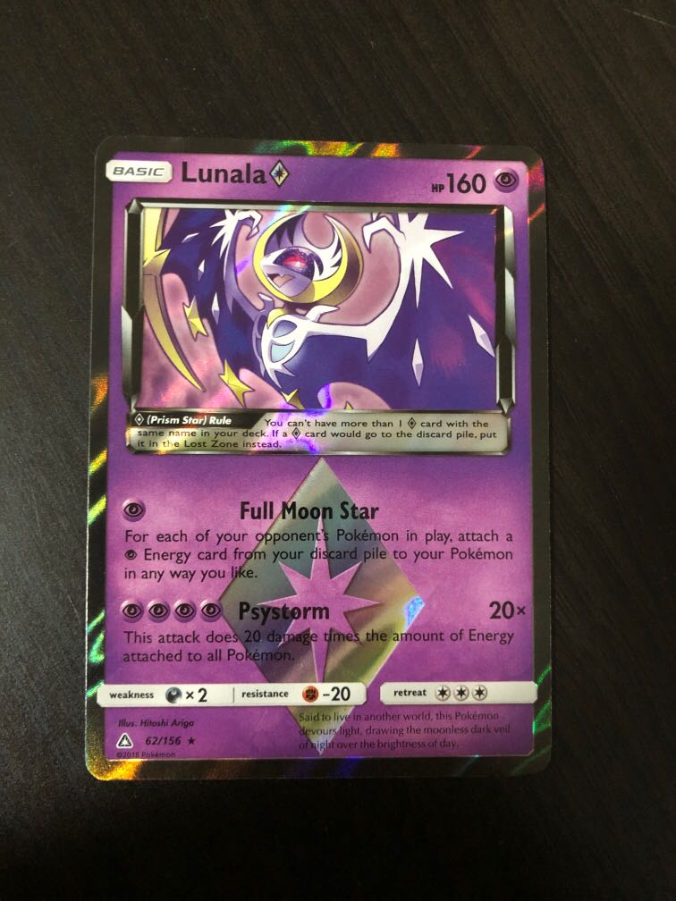 Lunala Pokemon Card Toys Games Board Games Cards On Carousell