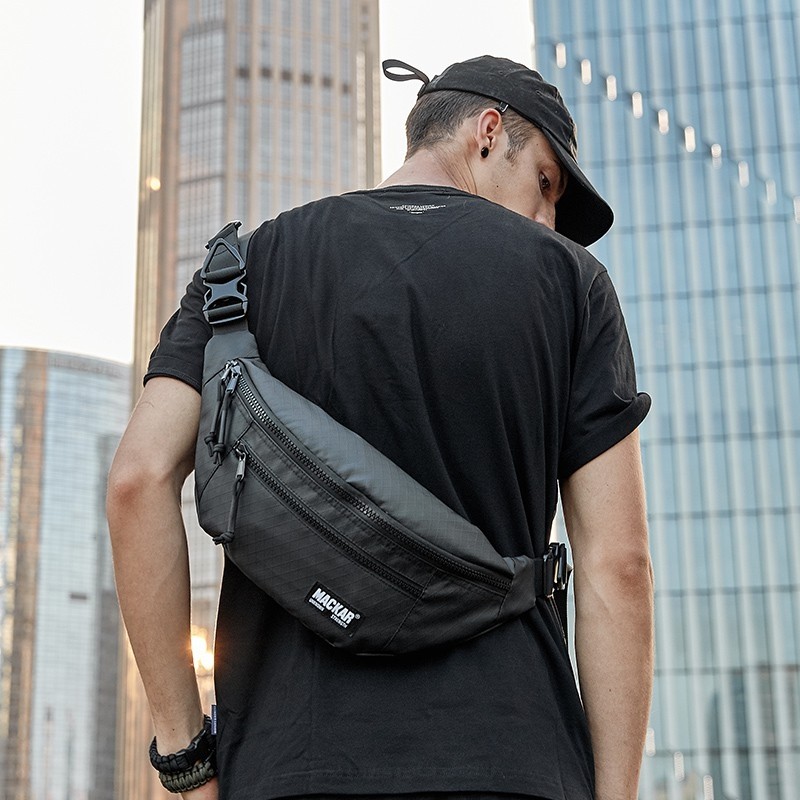 MACKAR Water Resistant Waist Bag Chest Sling Bag Cross Body Bags Suit Fitness Bags Rider Pouch Black Camo Green Men s Fashion Bags Sling Bags on Carousell