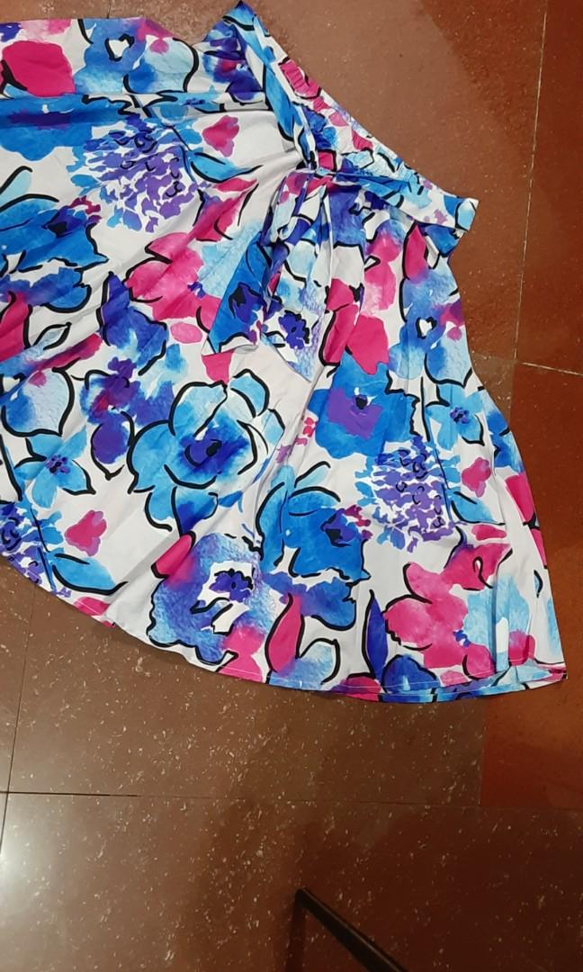 mix nouveau floral maxi skirt