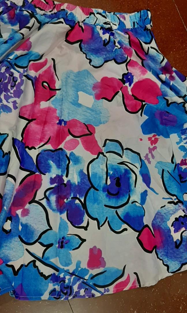 mix nouveau floral maxi skirt