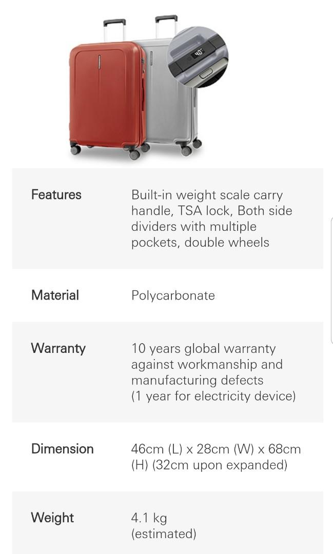 Samsonite t5 68cm spinner with built in scale review new arrivals
