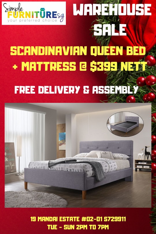 Scandinavian Queen Bed Mattress Furniture Sofas On Carousell Get one now, check domayne's extensive list of quality single, queen, king size bed and more. carousell