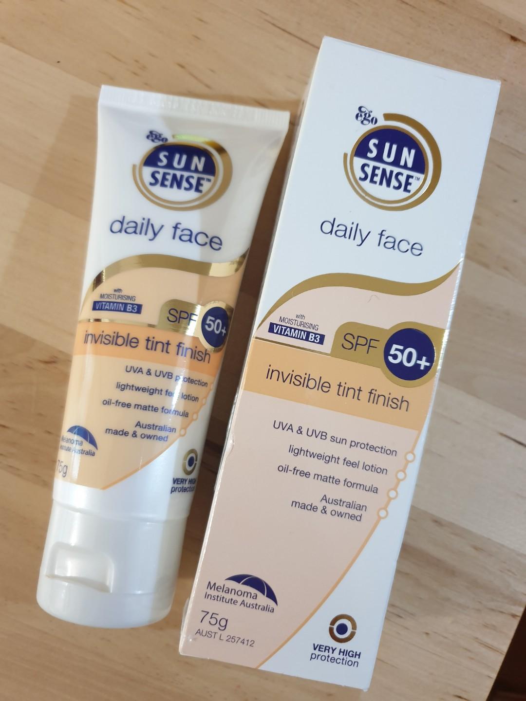 sunsense daily face invisible tint finish