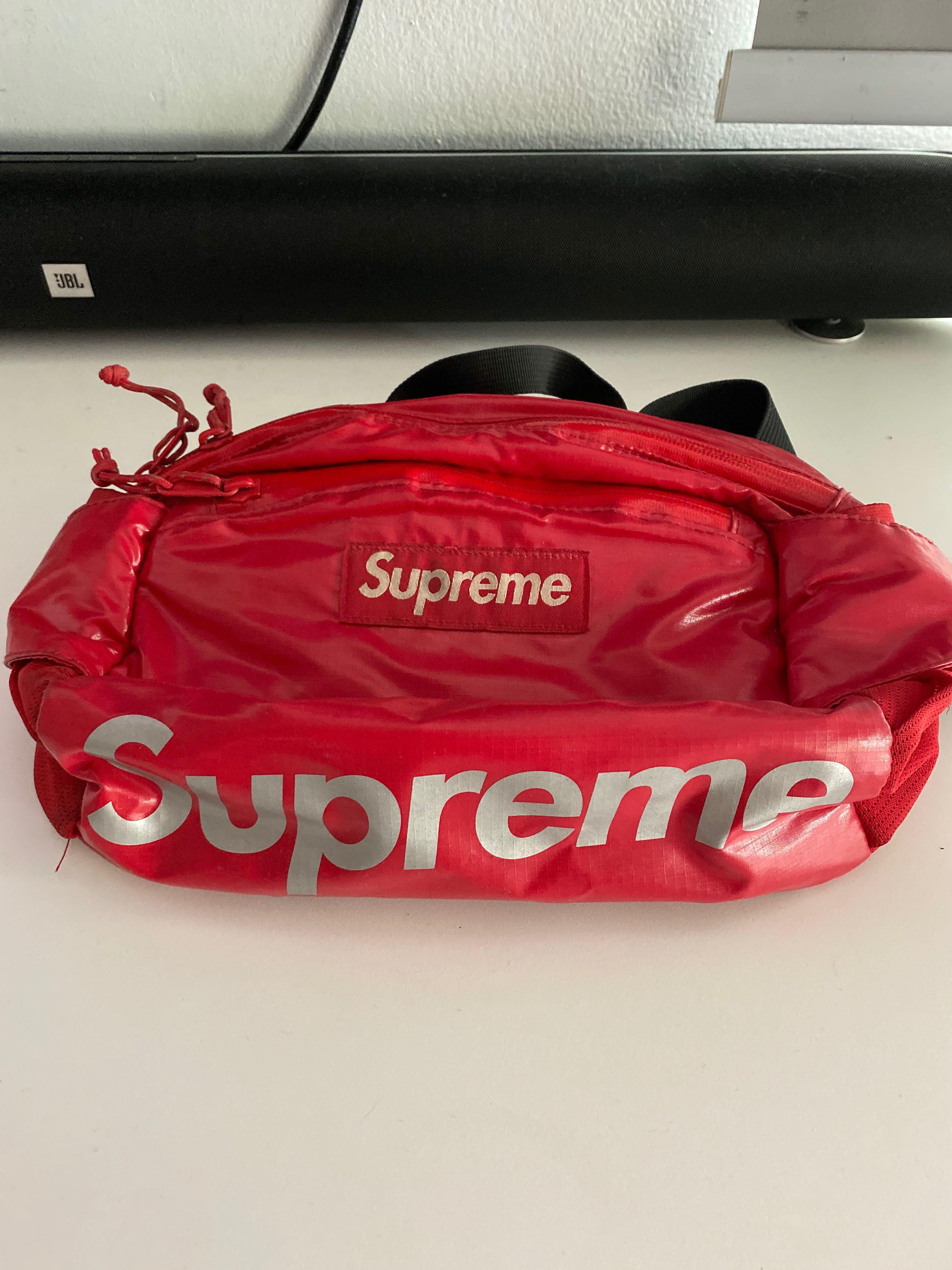 Supreme waist best sale bag fw17 red