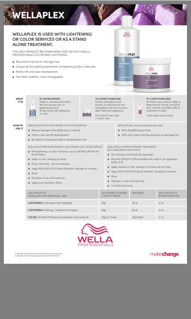 WellaPlex No3 Hair Stabilizer treatment, Beauty & Personal Care, Hair on  Carousell