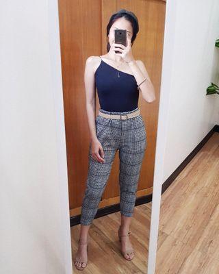 (SET) ONE SHOULDER TOP & HI-WAIST PANTS