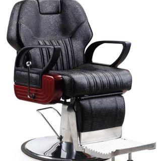CLASSIC BARBER CHAIR DESIGN FOR HYDRAULIC SWIVEL RECLINING HAIRCUT HAIRSTYLE FOR MEN GROOMING BEARD MATTE BLACK PU LEATHER