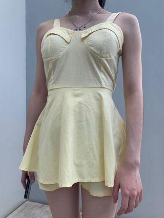 Yellow ribbon jumpsuit