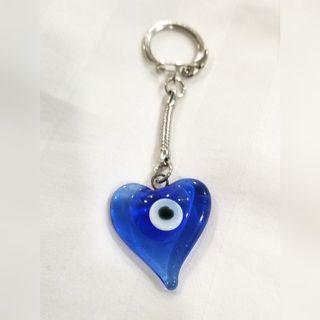 evil eye heart keychain