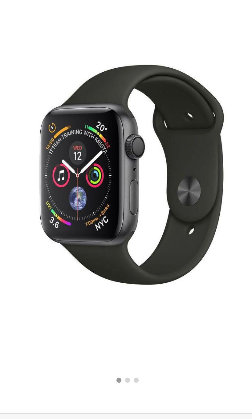 Series 4 space gray aluminum case black sport band 40mm store