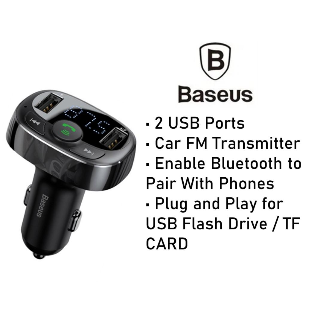 Baseus Bluetooth Car Charger / Baseus Bluetooth Adapter / Baseus Car  Charger / Baseus Bluetooth / Baseus, Car Accessories, Accessories on  Carousell