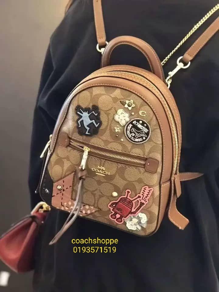 Coach andi backpack shop in signature canvas